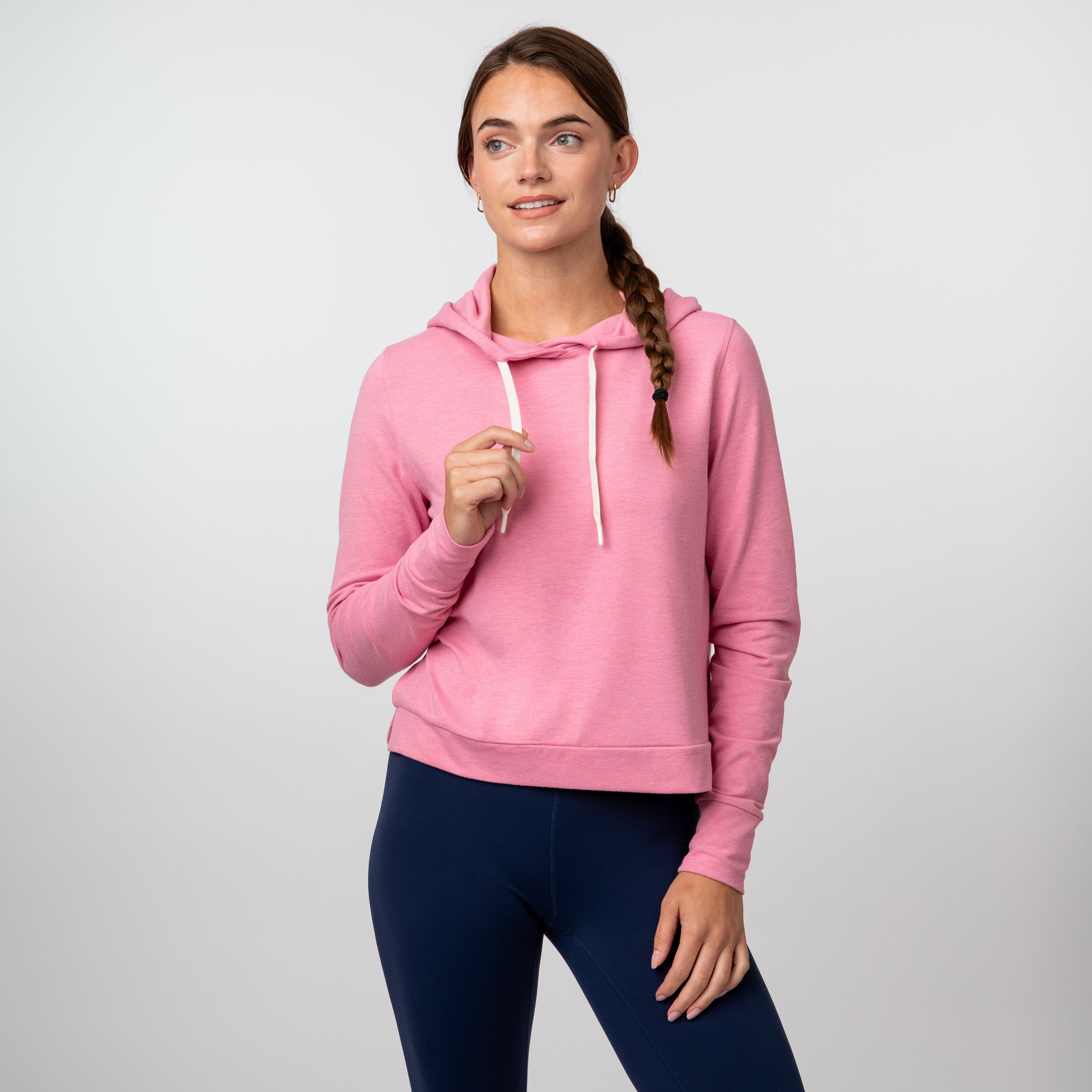 Tempo Performance Hoodie | Heather - Cashmere Pink/Cashmere Pink