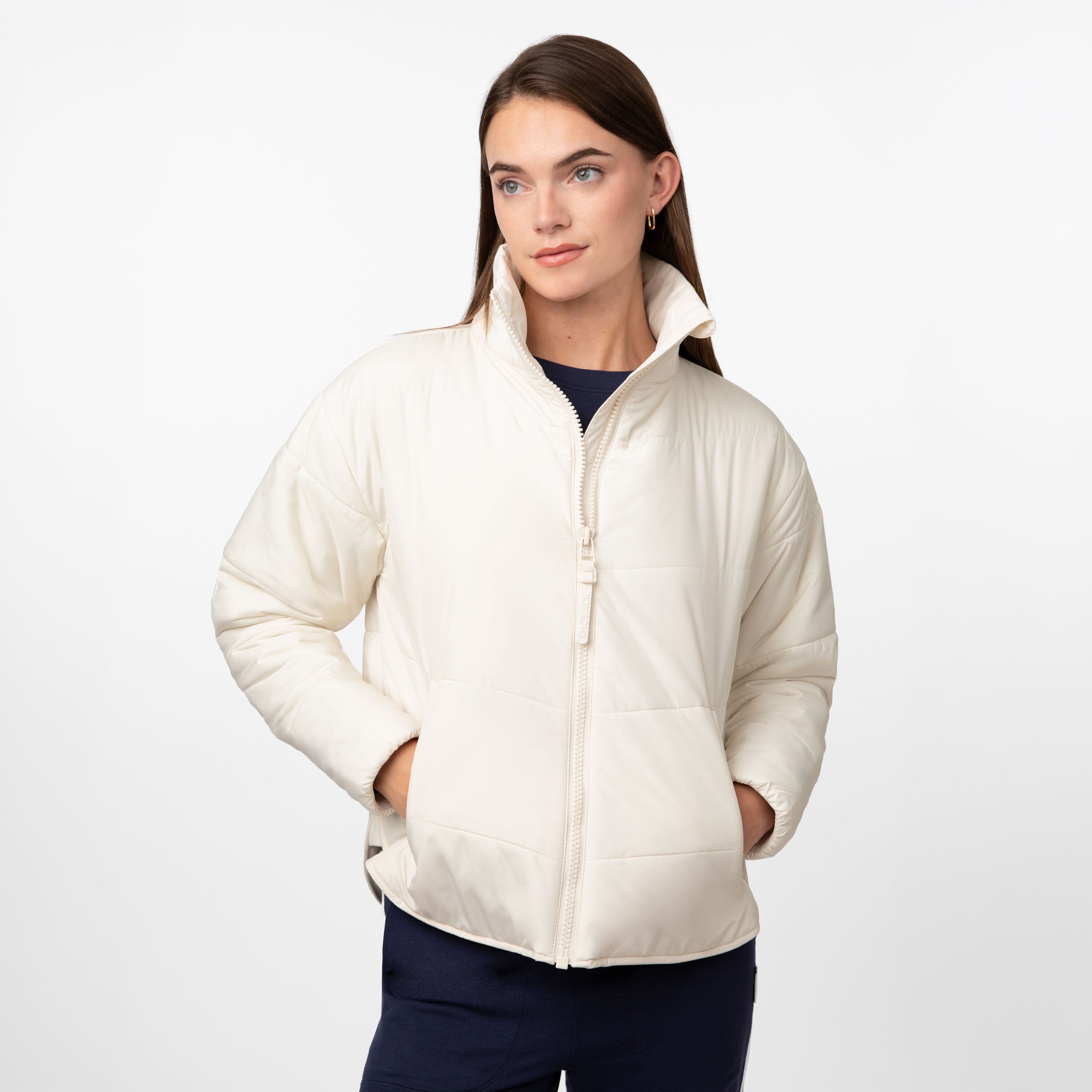 Alternative view of Cisco Insulated Jacket | Solid - Ivory