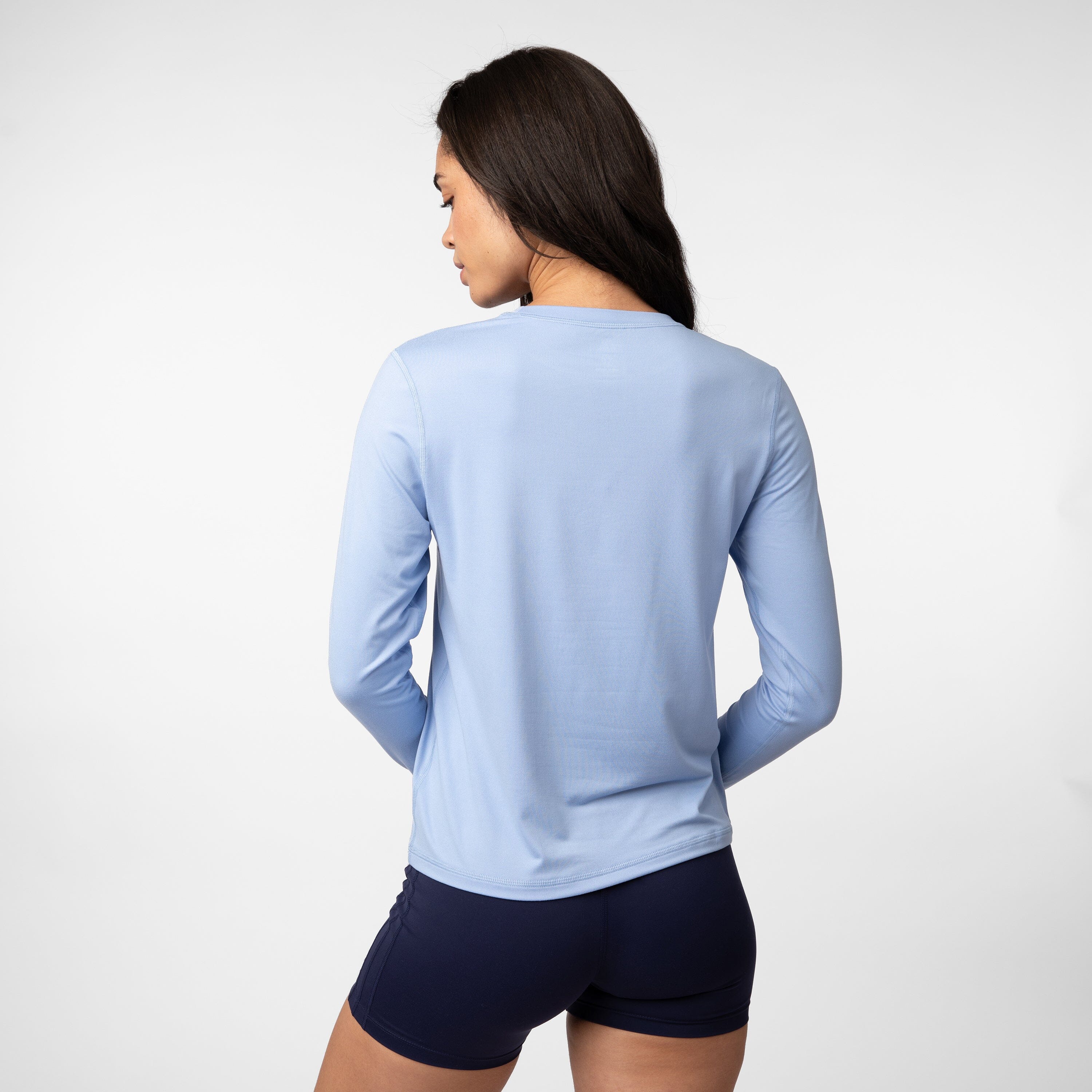 Alternative view of Drift Performance Long Sleeve Tee | Solid - Oxford Blue