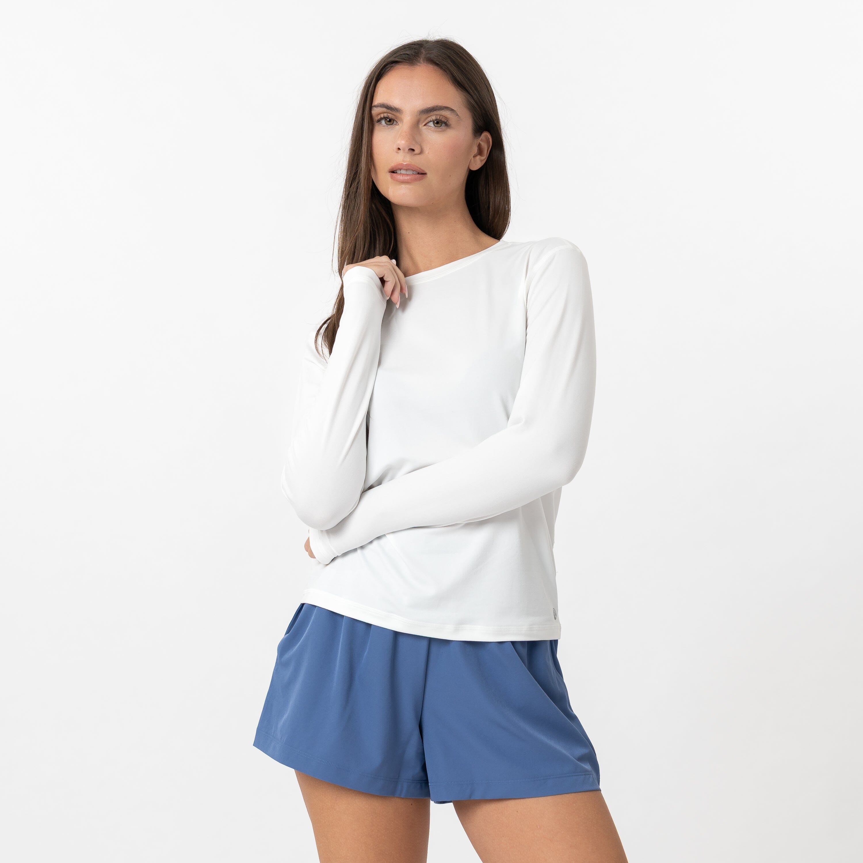 Drift Performance Long Sleeve Tee | Solid - White