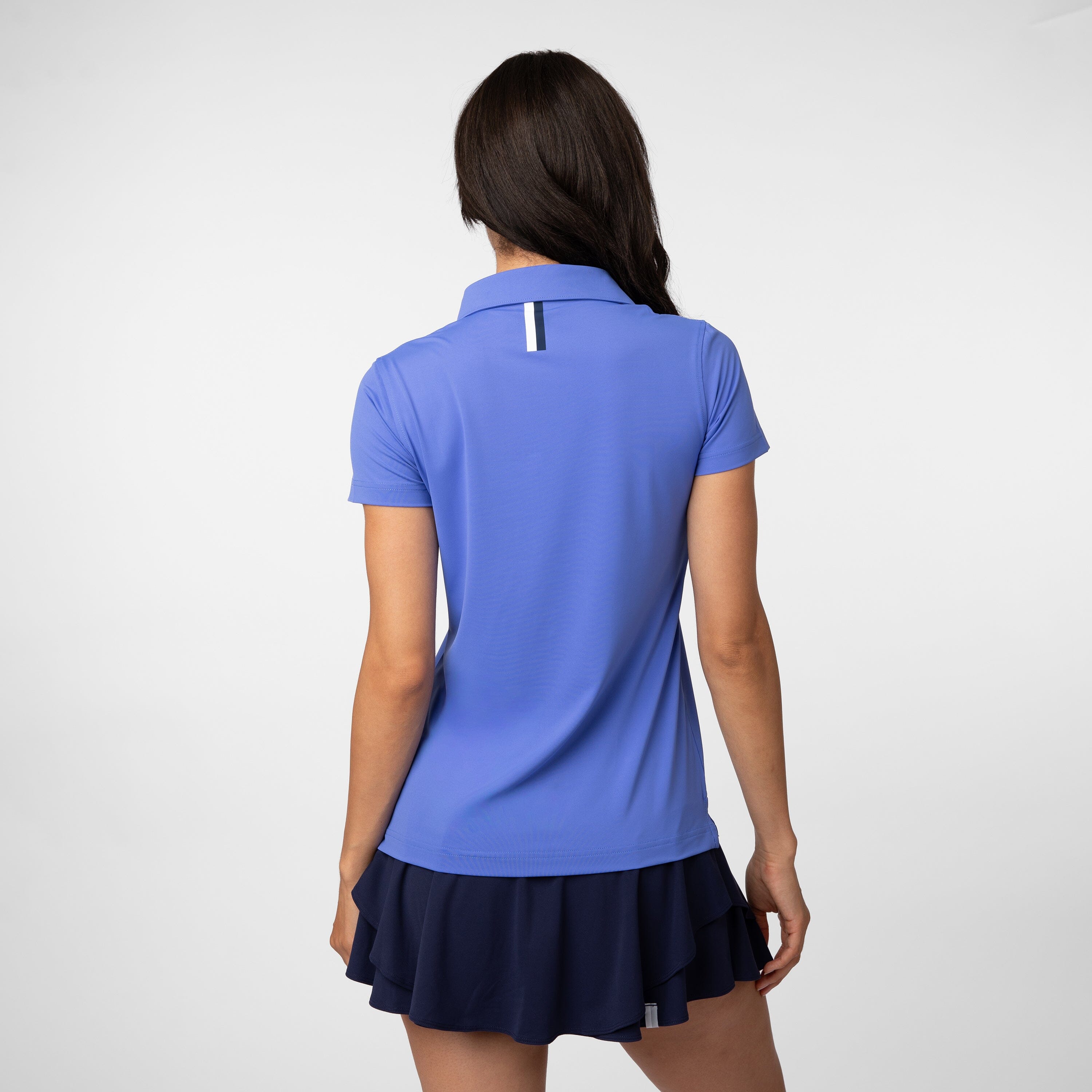 Alternative view of Solid Performance Polo | Solid - Bunker Blue