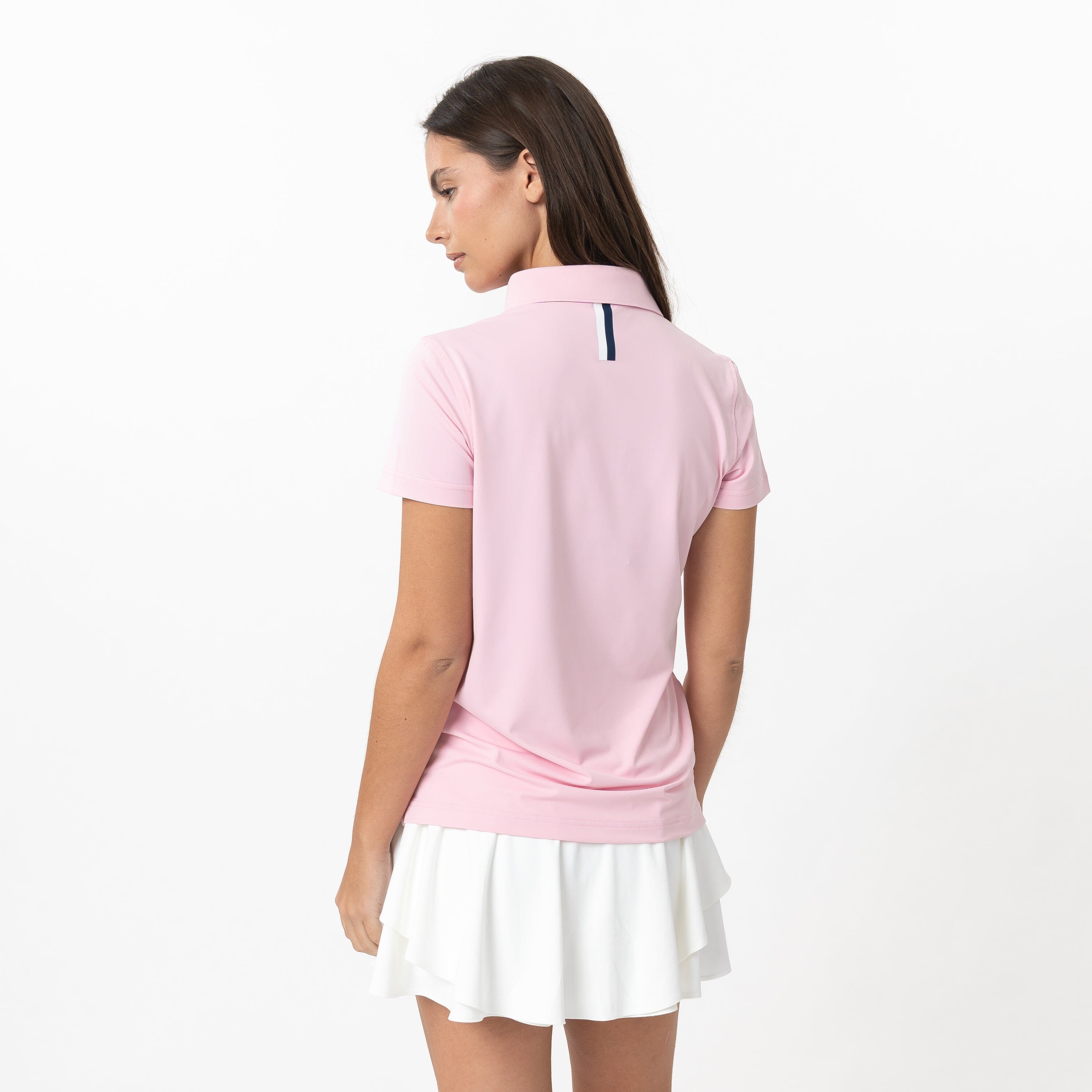 Alternative view of Solid Performance Polo | Solid - Lotus Pink