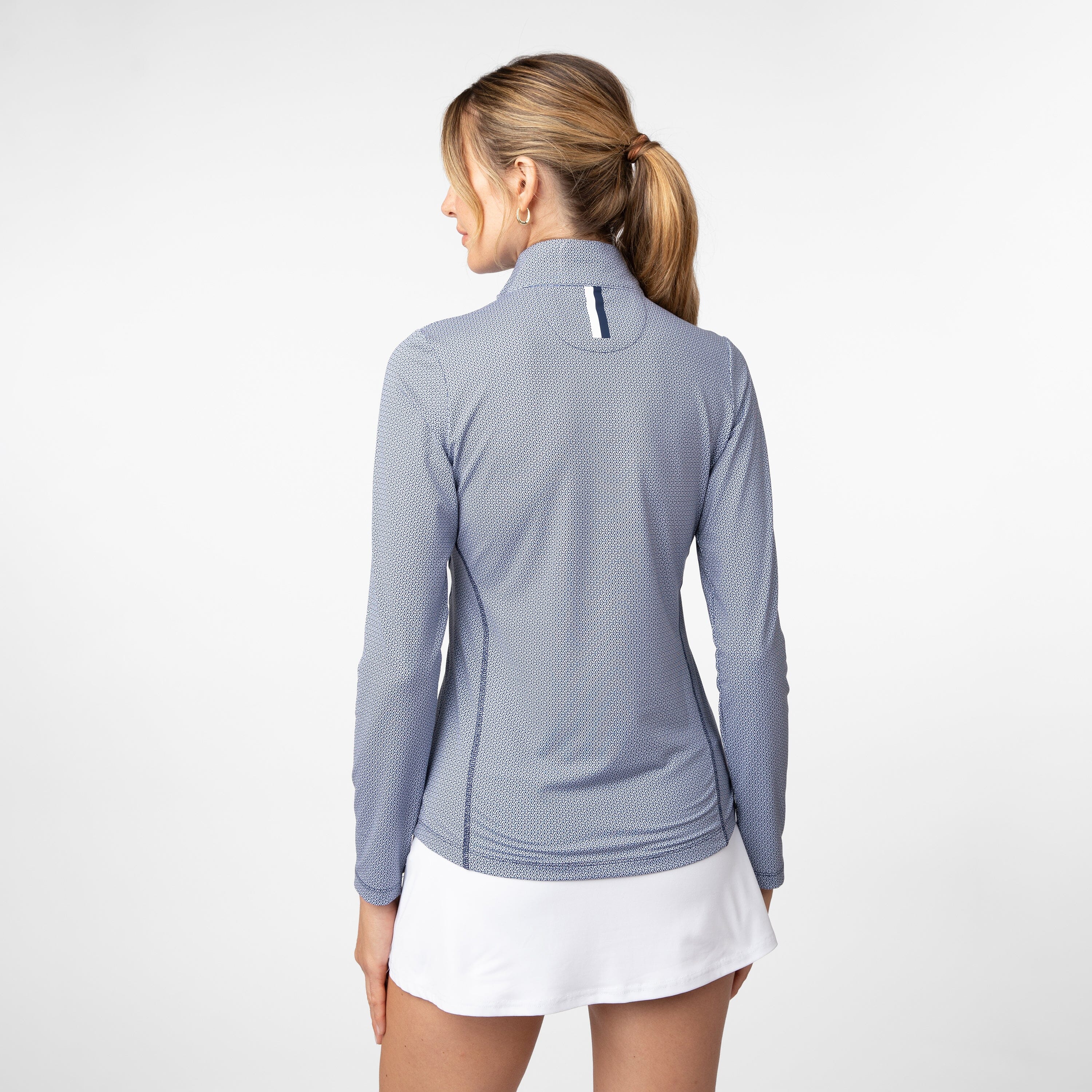 Alternative view of Prism Performance Q-Zip | The Prism - White/Fleet Navy