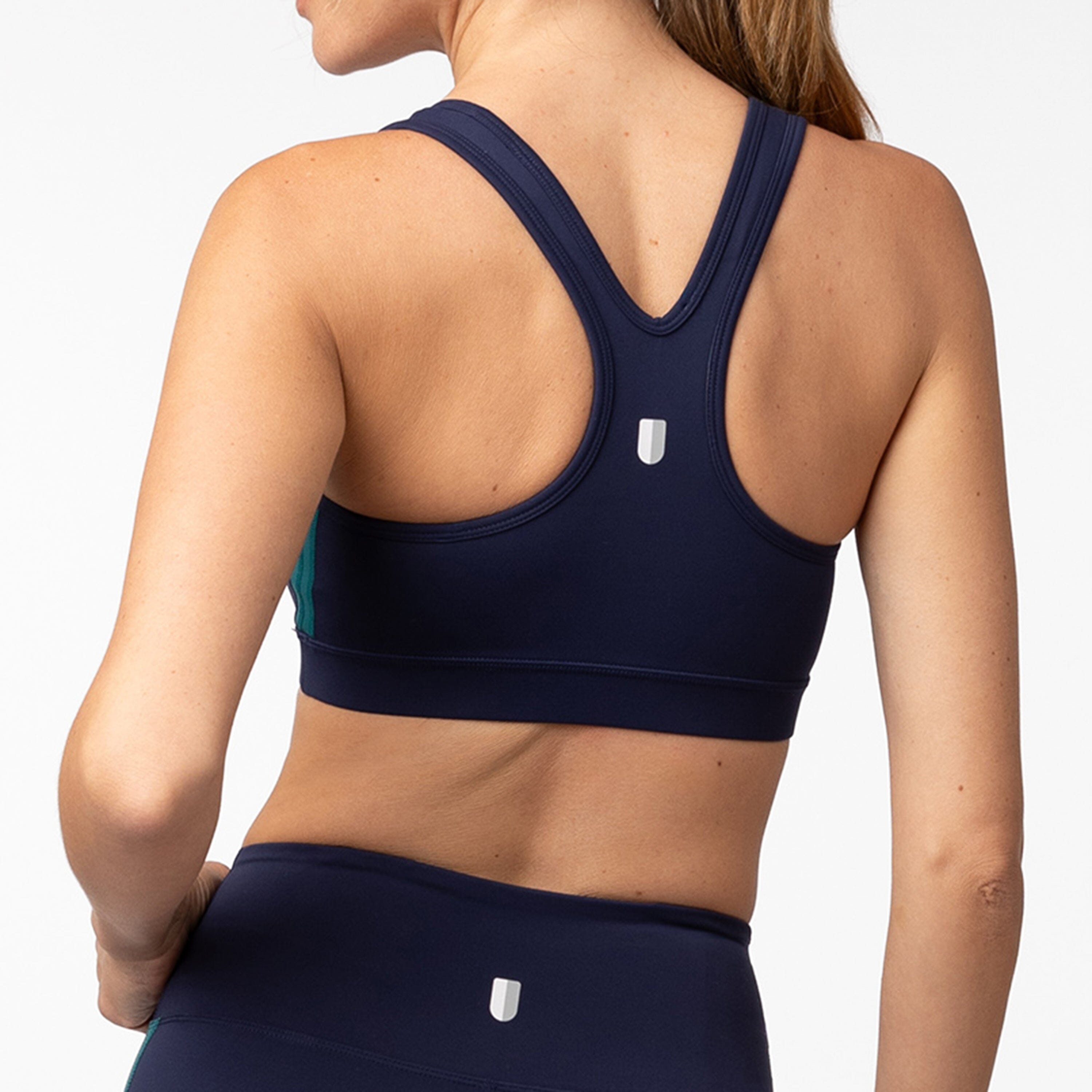 Vista Sports Bra | Solid - Fleet Navy - Midnight Green - Image 3