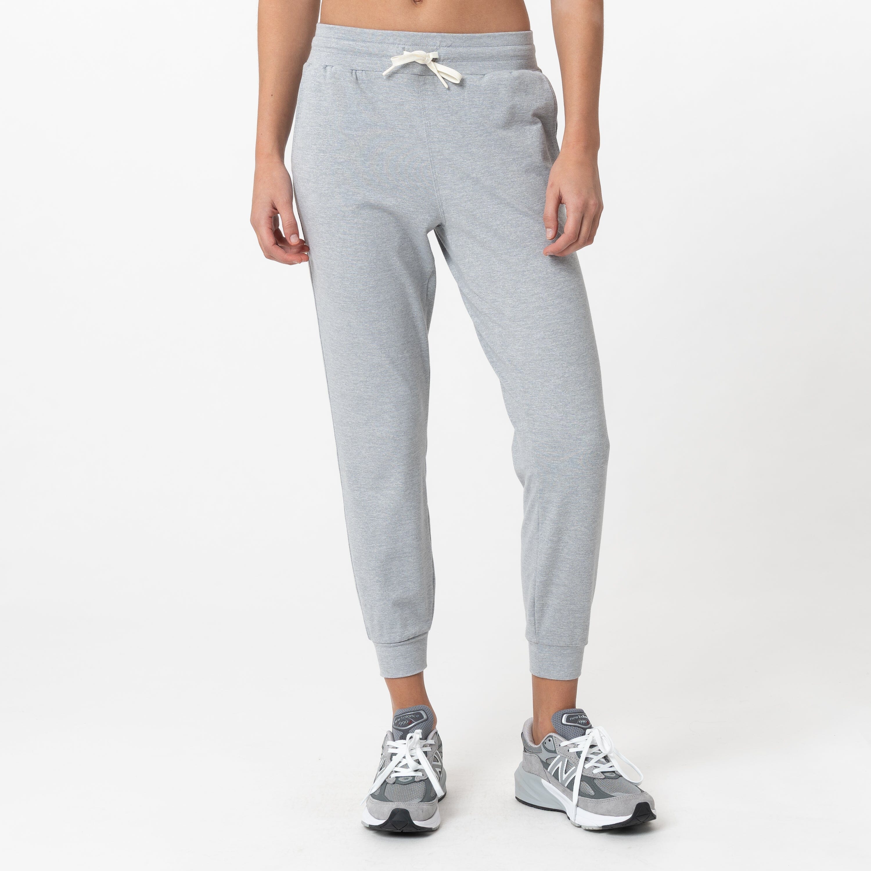 Tempo Performance Jogger | Heather - Stainless Steel/White