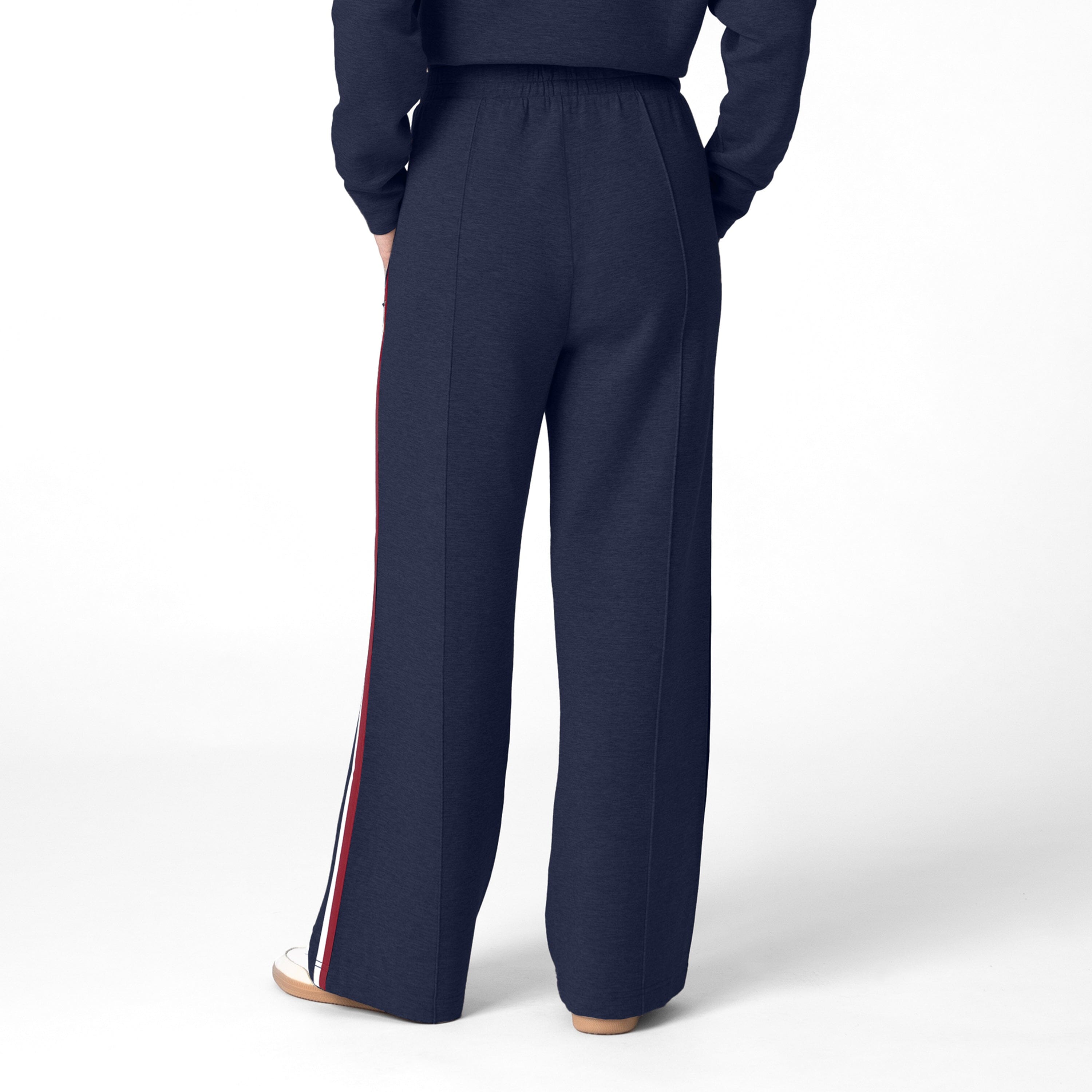 Alternative view of Aspire Pintuck Pant | Heather - Indigo Blue - White/Cardinal Red