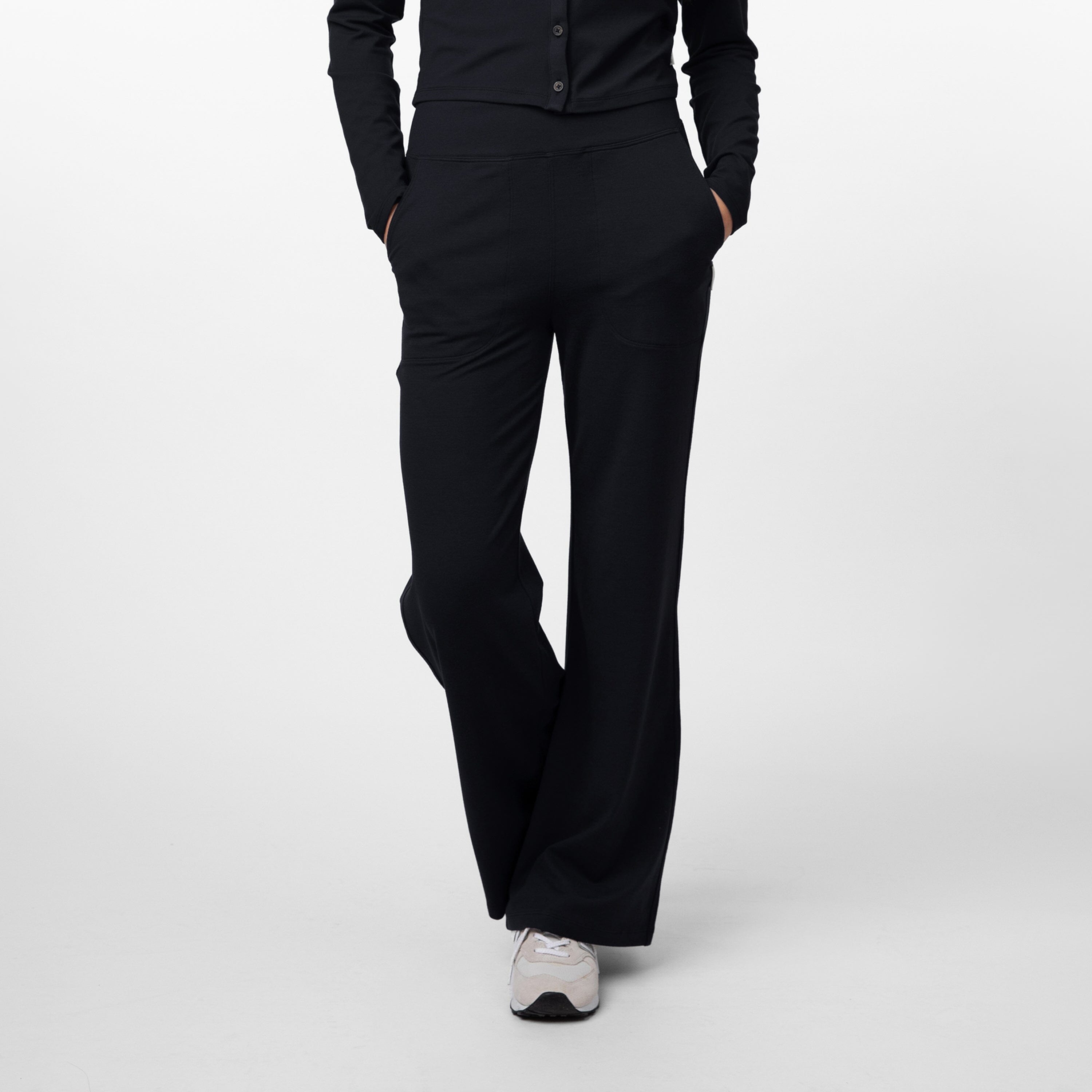 Tempo Wide-Leg Pant | Solid - Midnight Black