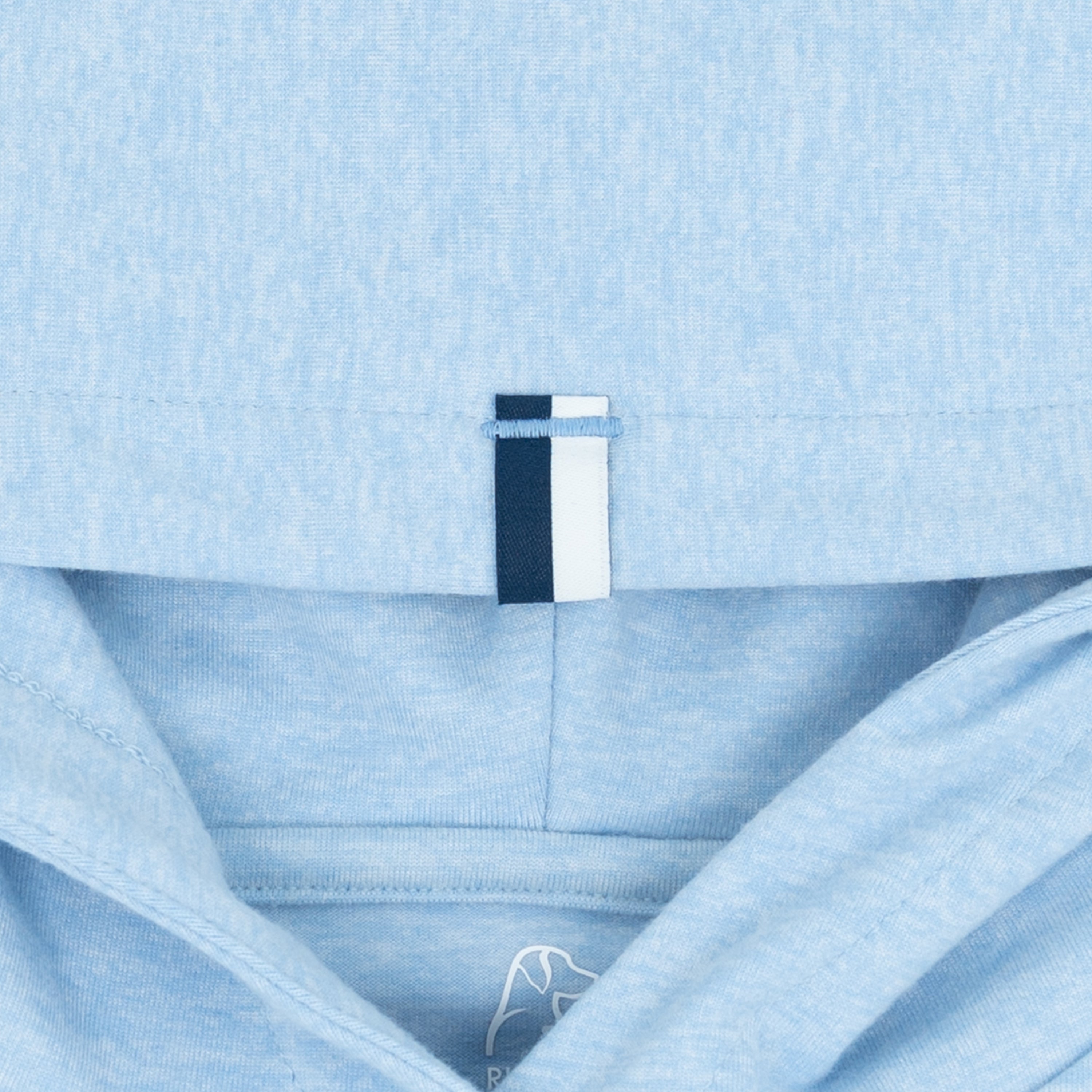 Alternative view of Youth Hesi Performance Hoodie | Heather - Oxford Blue/White