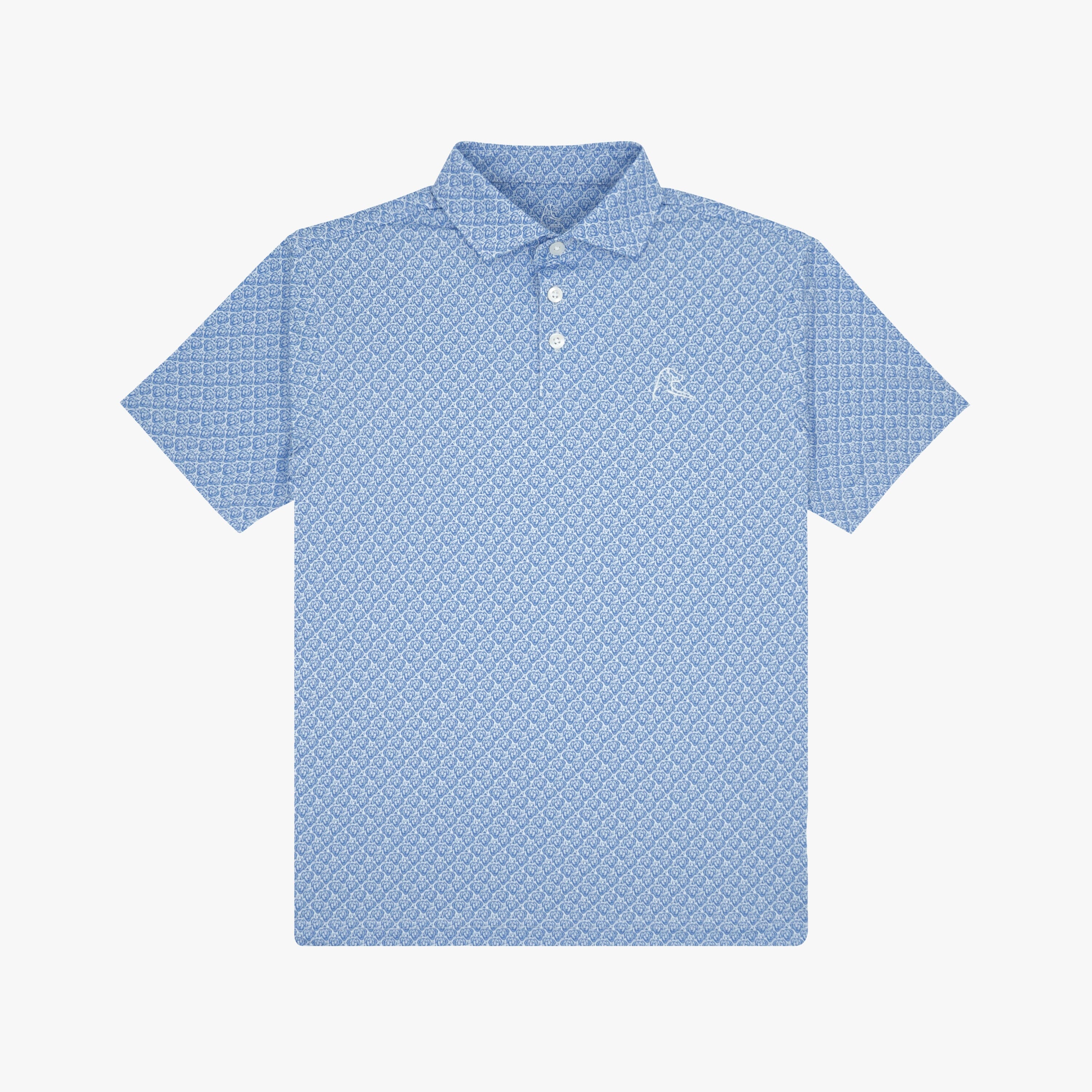 The Youth Biscuit | Performance Polo | The Biscuit - White/Caicos Blue