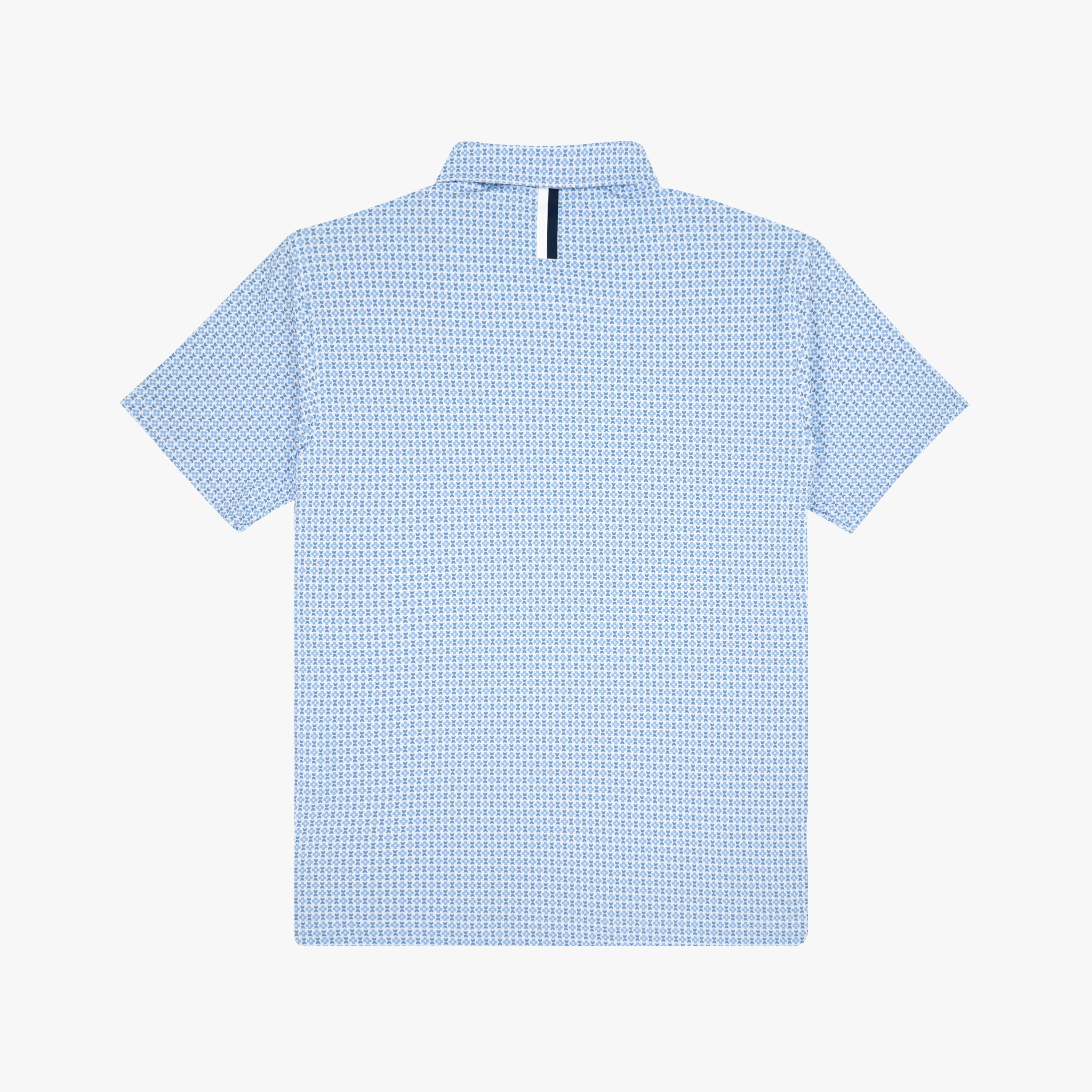 Alternative view of The Youth Geo Bloom | Performance Polo | The Geo Bloom - White/Country Blue