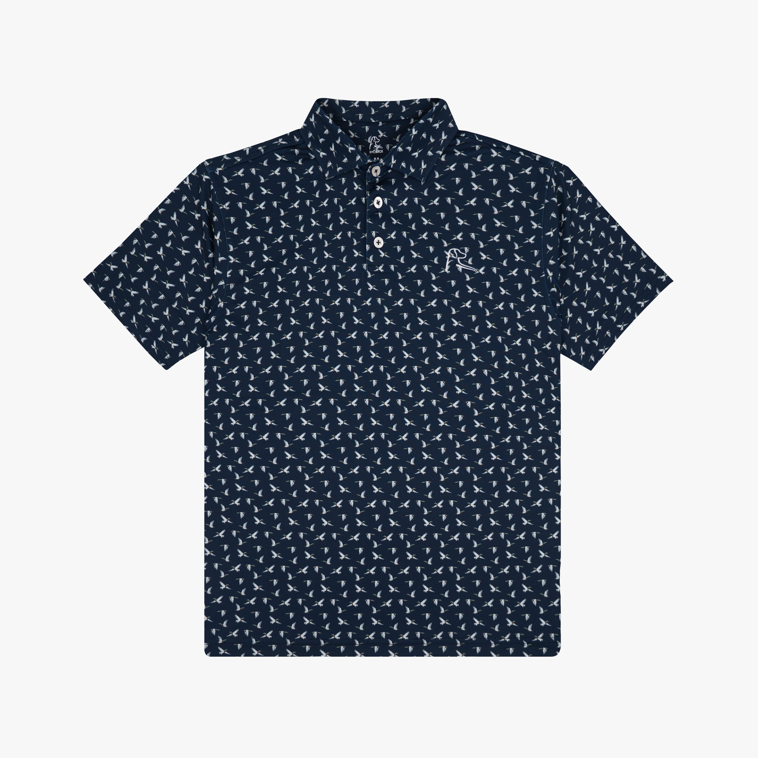 The Youth Mallard | Performance Polo | The Mallard - Fleet Navy/White
