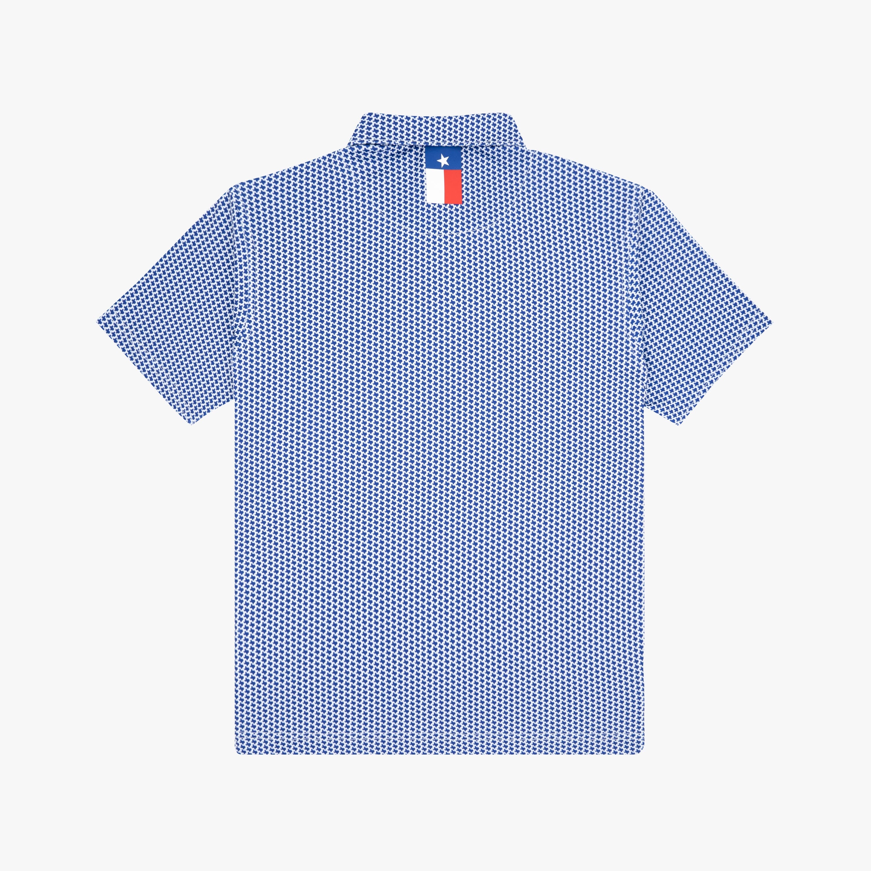 Alternative view of The Youth Don't Mess | Performance Polo | The Don't Mess - Ocean Blue/White - TX