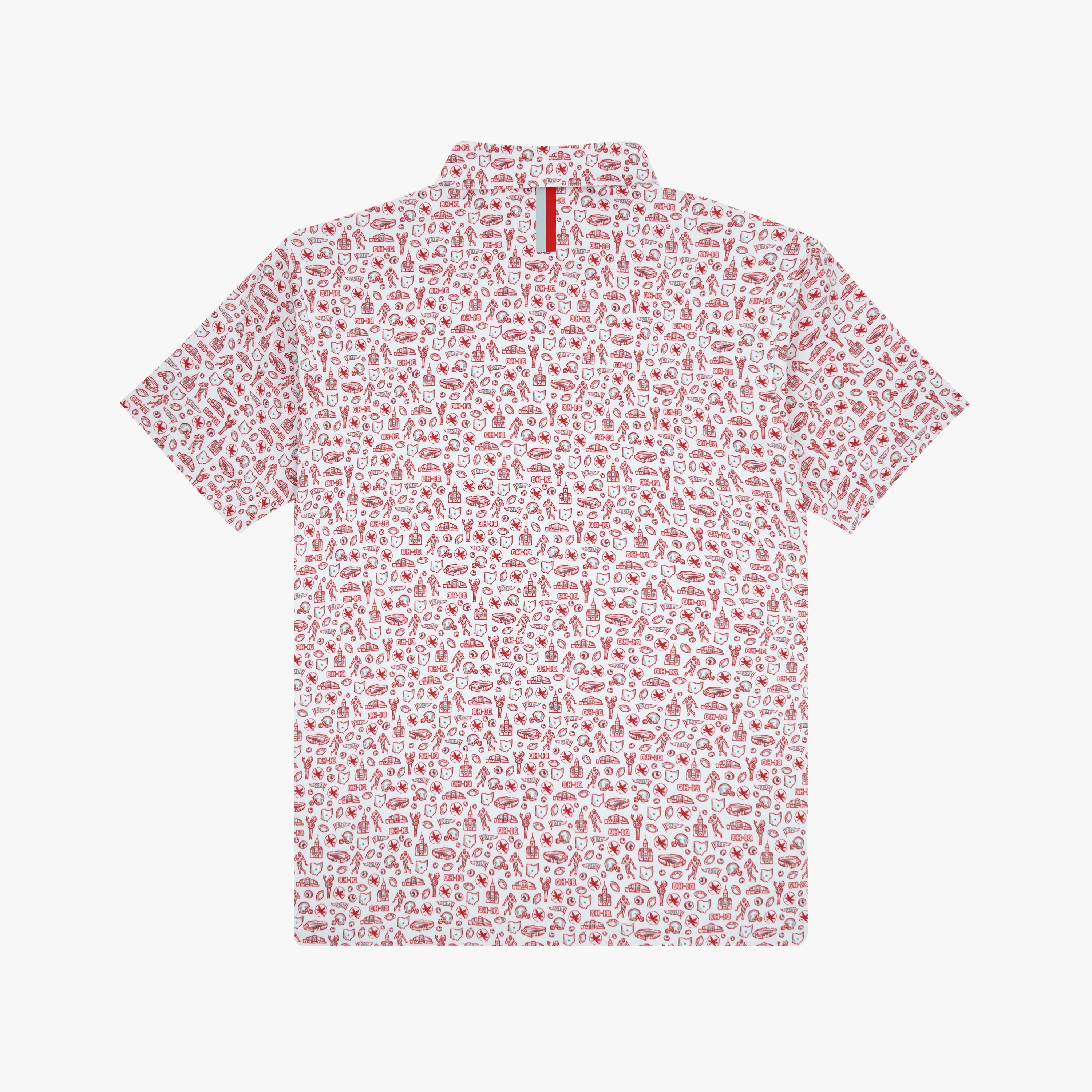 Alternative view of The Youth Ohio State College Town | Collegiate Polo | The Ohio State College Town - White/Roar Red - 1