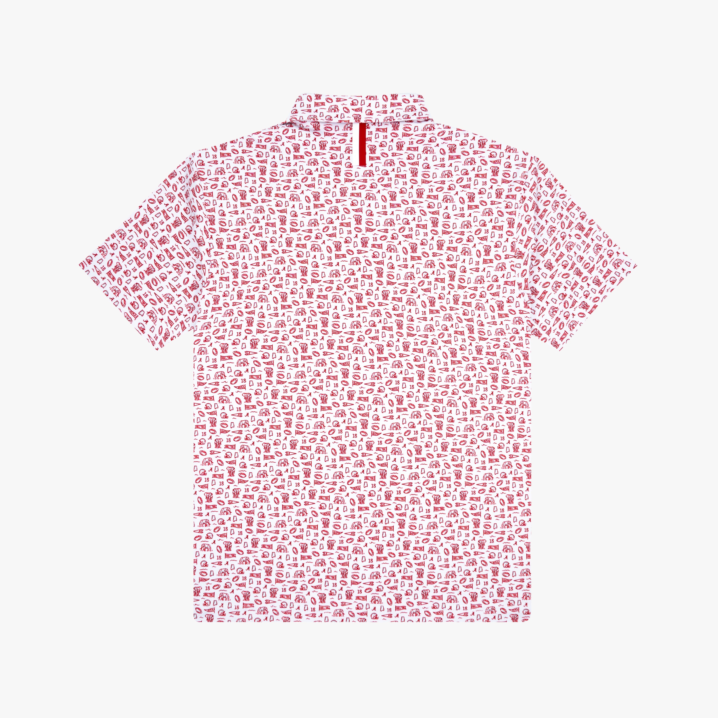 Alternative view of The Youth Alabama Gameday 2.0 | Collegiate Polo | The Alabama Gameday 2.0 - White/Carmine Red - 1