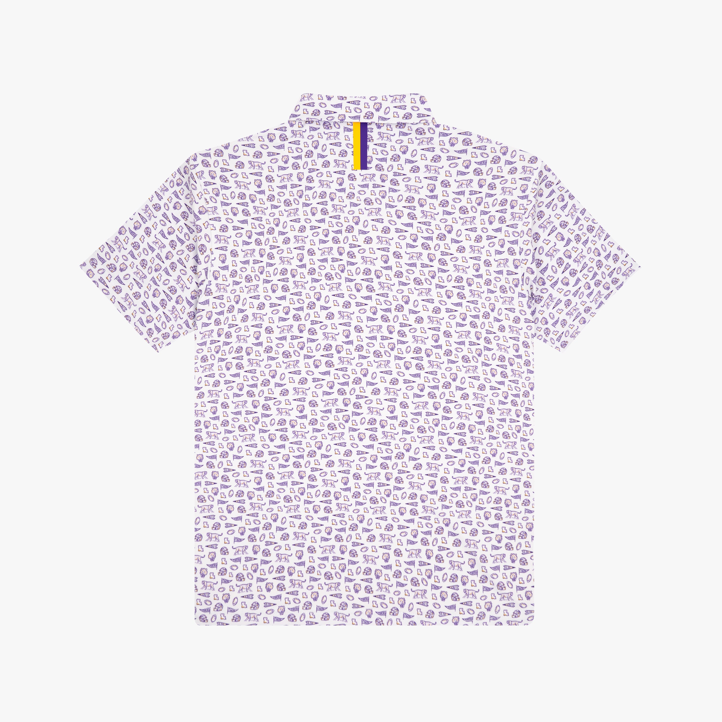 Alternative view of The Youth LSU Gameday 2.0 | Collegiate Polo | The LSU Gameday 2.0 - White/Reauxback Purple - 1