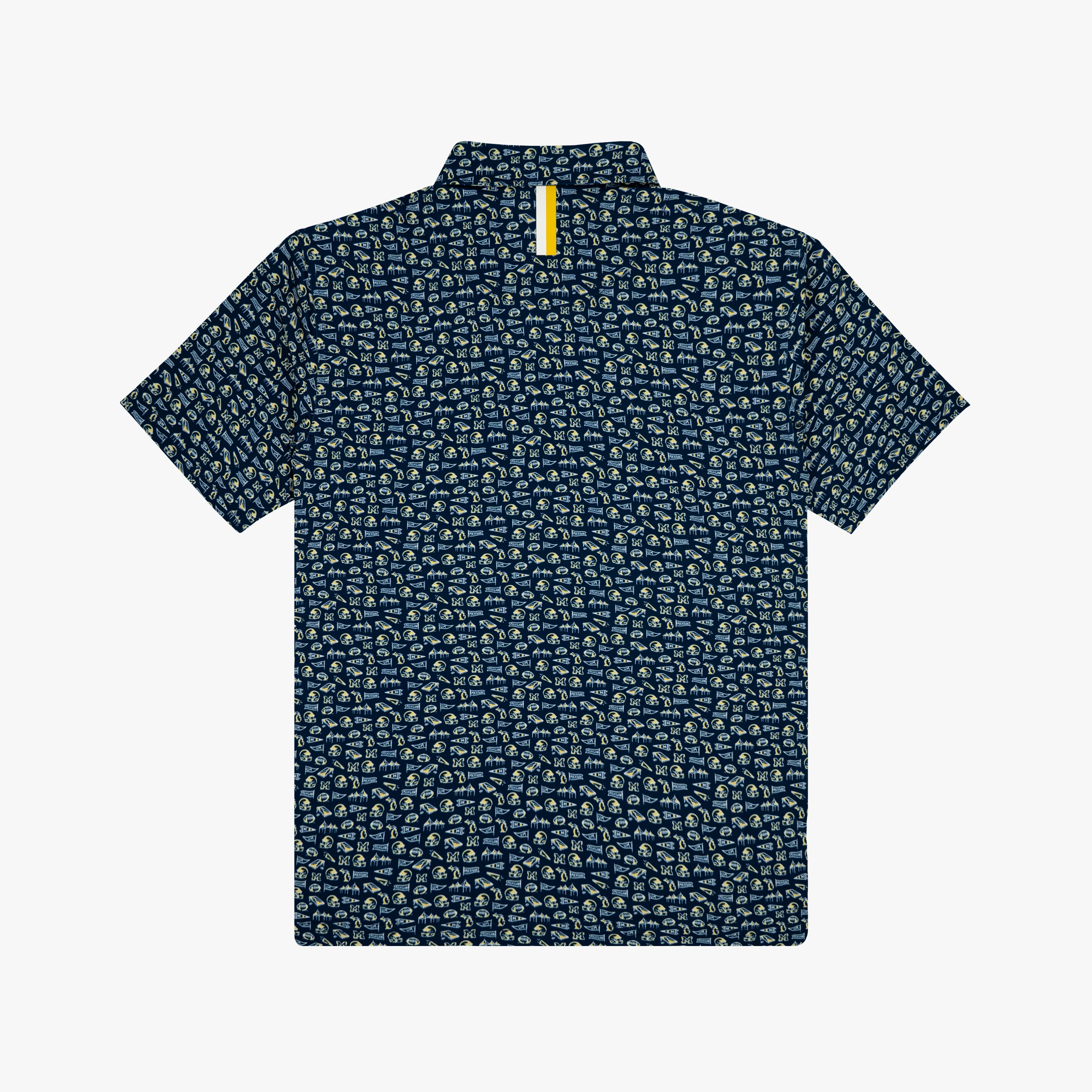 Alternative view of The Youth Michigan Gameday 2.0 | Collegiate Polo | The Michigan Gameday 2.0 - Indigo Blue/White - 1