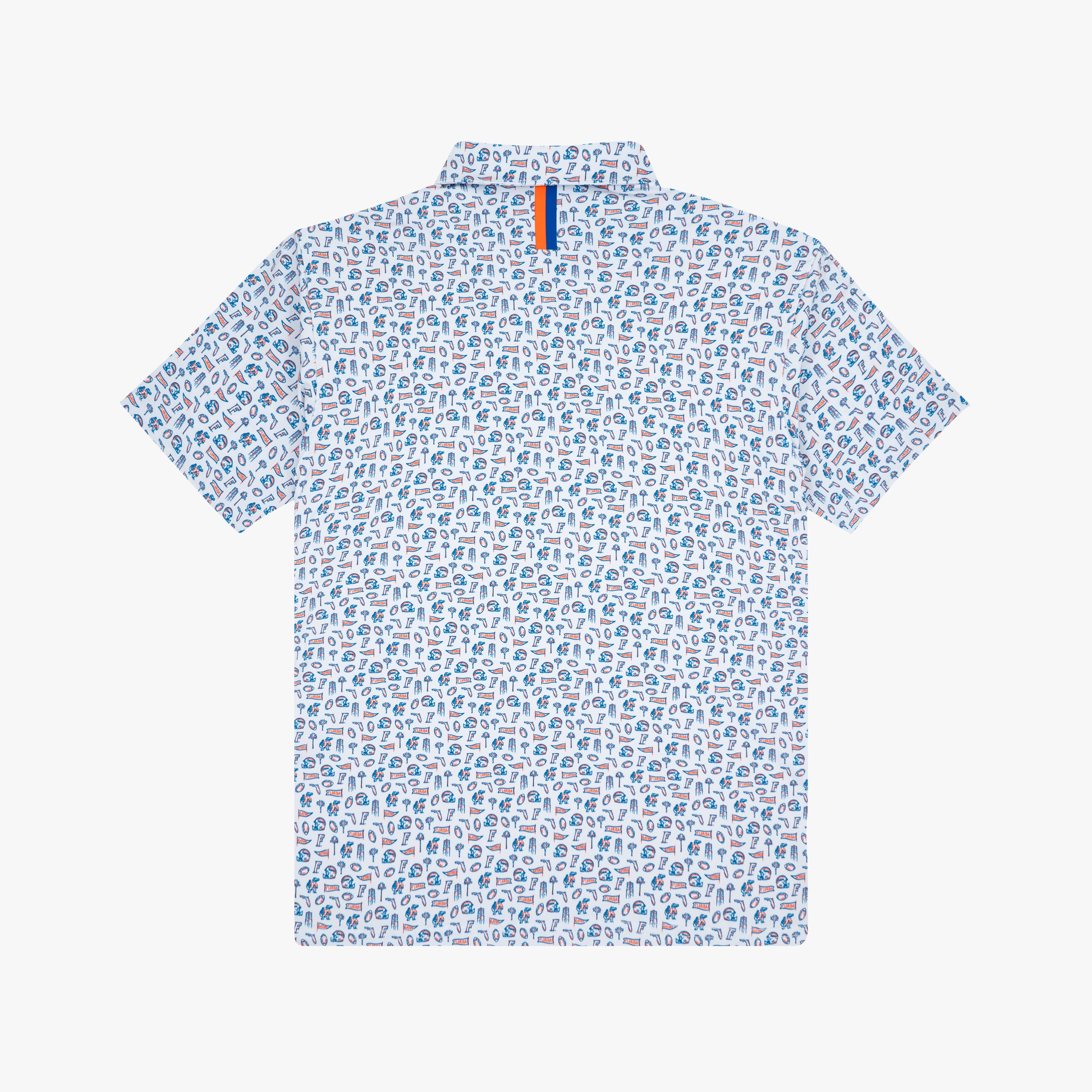 Alternative view of The Youth Florida Gameday 2.0 | Collegiate Polo | The Florida Gameday 2.0 - White/Ocean Blue - 1