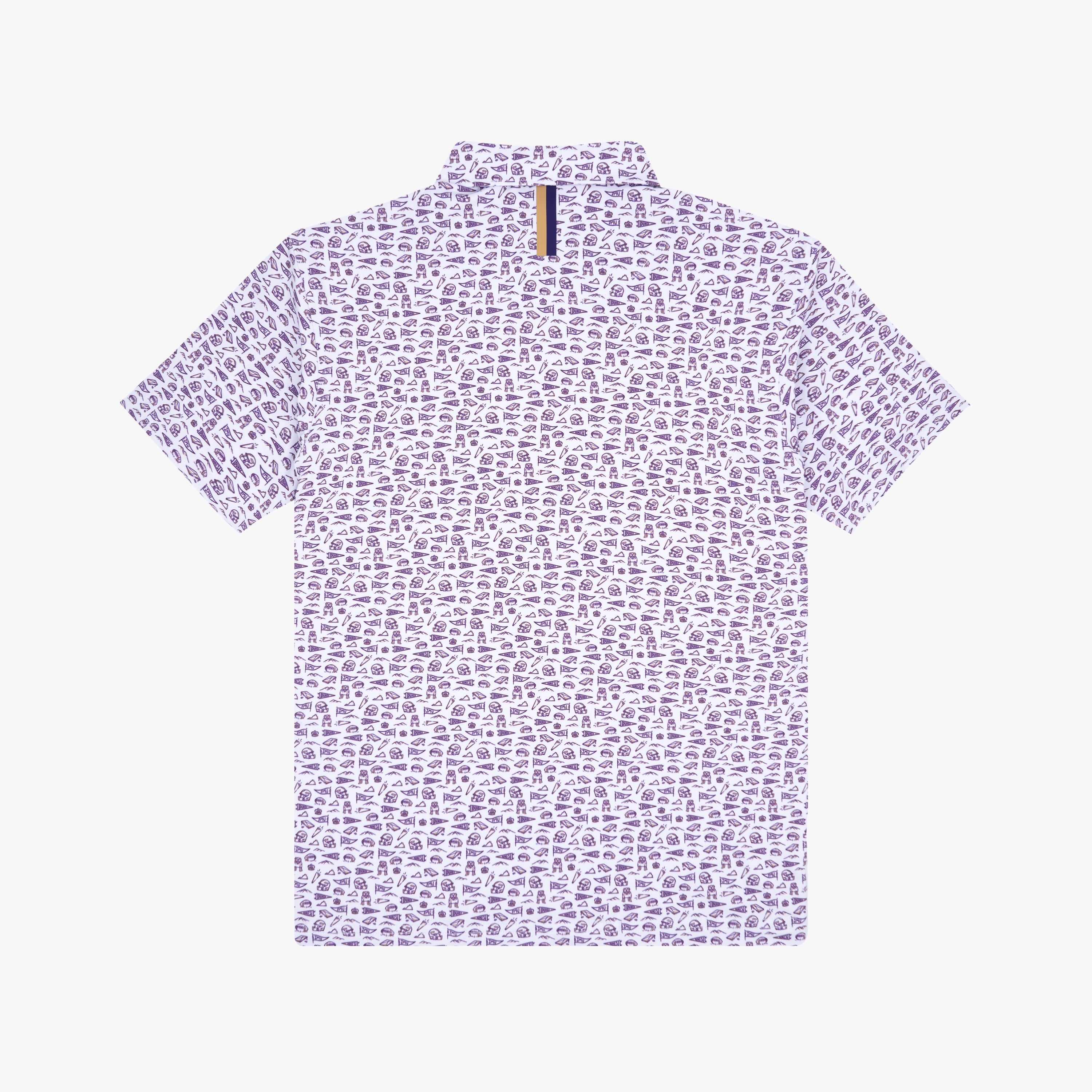 Alternative view of The Youth James Madison Gameday 2.0 | Collegiate Polo | The James Madison Gameday 2.0 - White/Dark Violet - 1