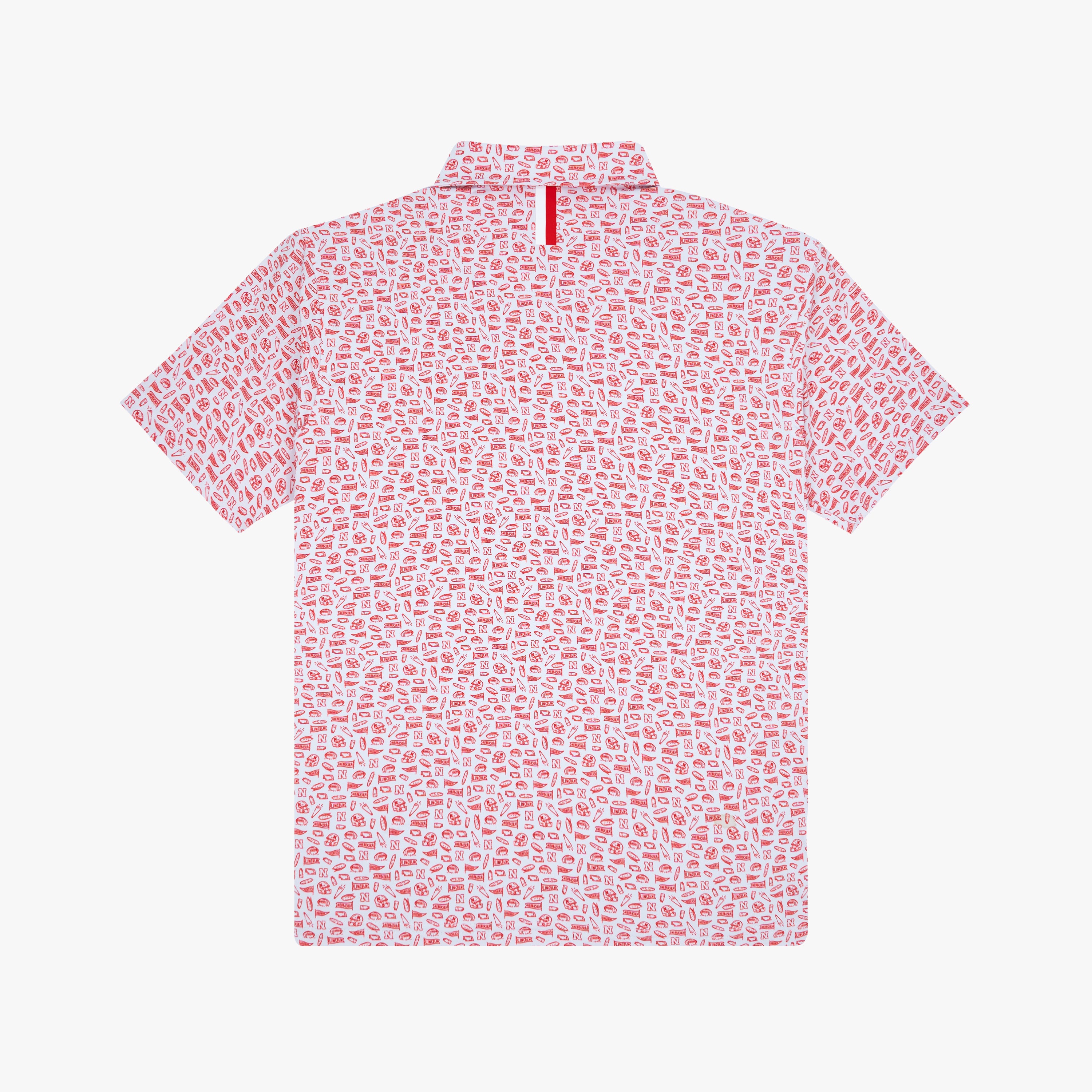 Alternative view of The Youth Nebraska Gameday 2.0 | Collegiate Polo | The Nebraska Gameday 2.0 - White/Cherry Red - 1