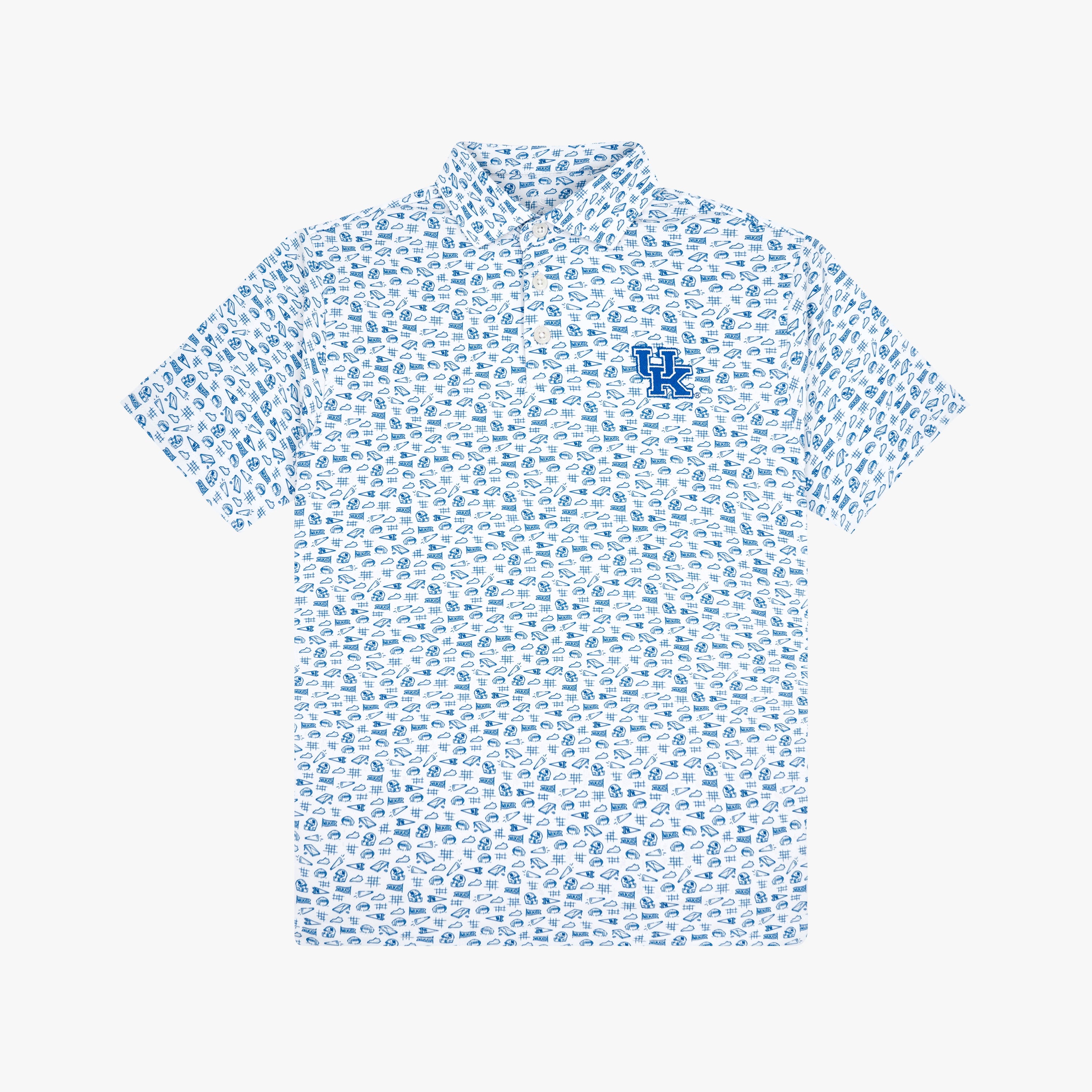 The Youth Kentucky Gameday 2.0 | Collegiate Polo | The Kentucky Gameday 2.0 - White/Azure Blue - 1