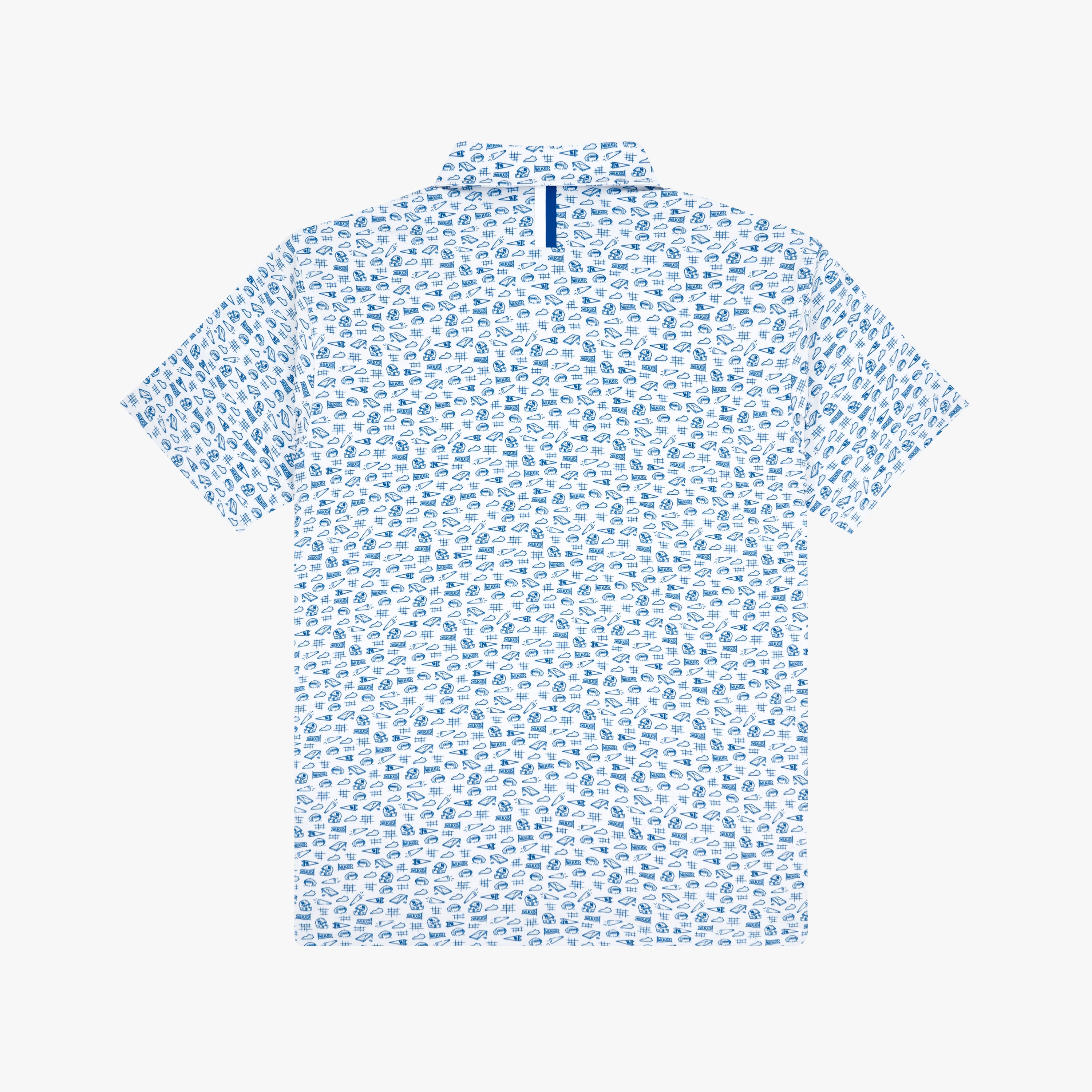 Alternative view of The Youth Kentucky Gameday 2.0 | Collegiate Polo | The Kentucky Gameday 2.0 - White/Azure Blue - 1