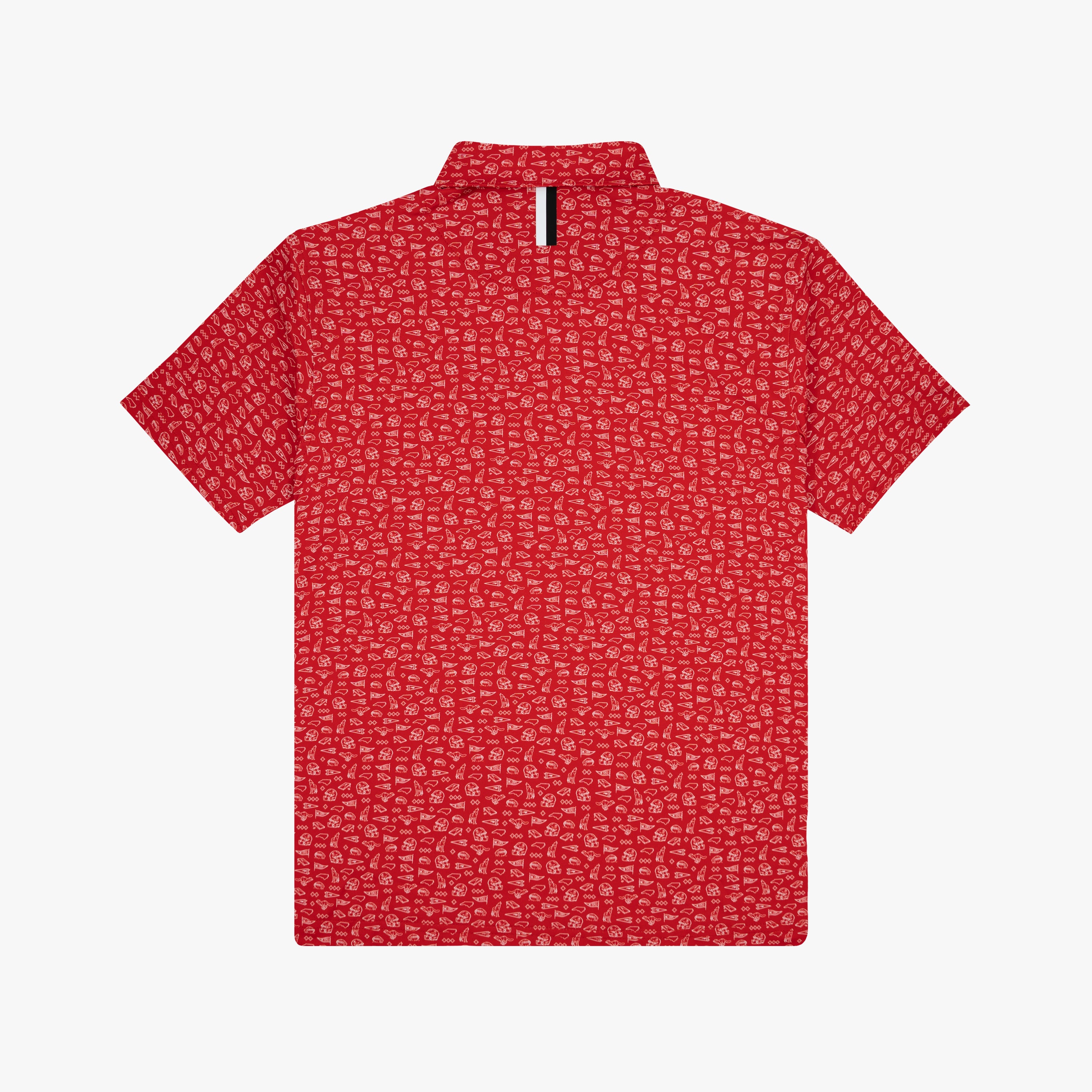 Alternative view of The Youth NC State Gameday 2.0 | Collegiate Polo | The NC State Gameday 2.0 - Cherry Red/White - 1