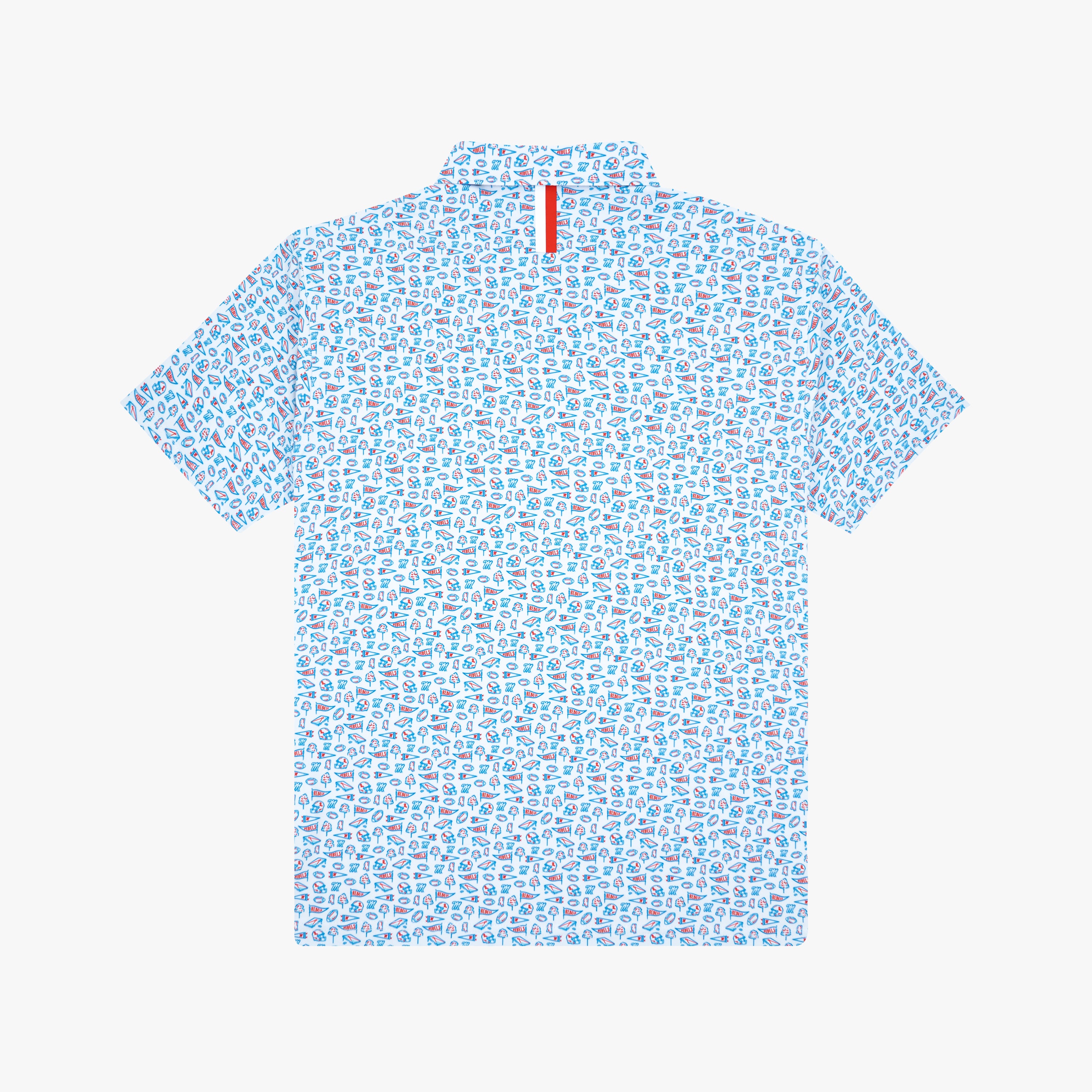 Alternative view of The Youth Ole Miss Gameday 2.0 | Collegiate Polo | The Ole Miss Gameday 2.0 - White/Birdie Blue - 1