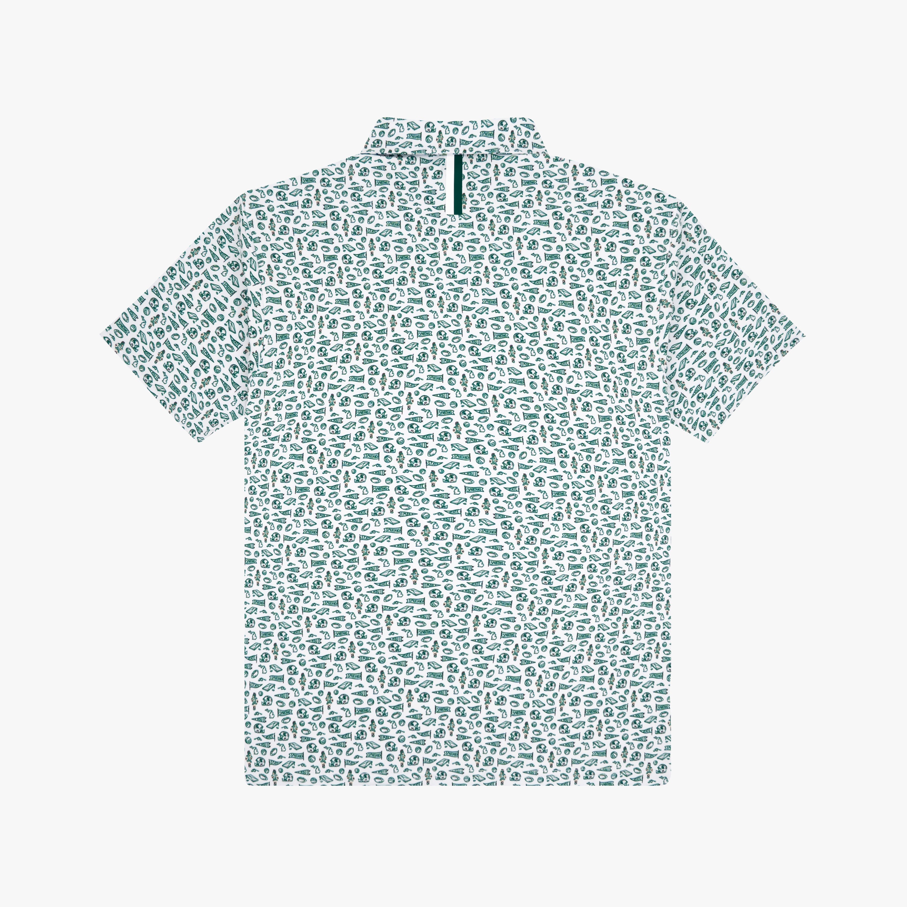 Alternative view of The Youth Michigan State Gameday 2.0 | Collegiate Polo | The Michigan State Gameday 2.0 - White/Forest Green - 1