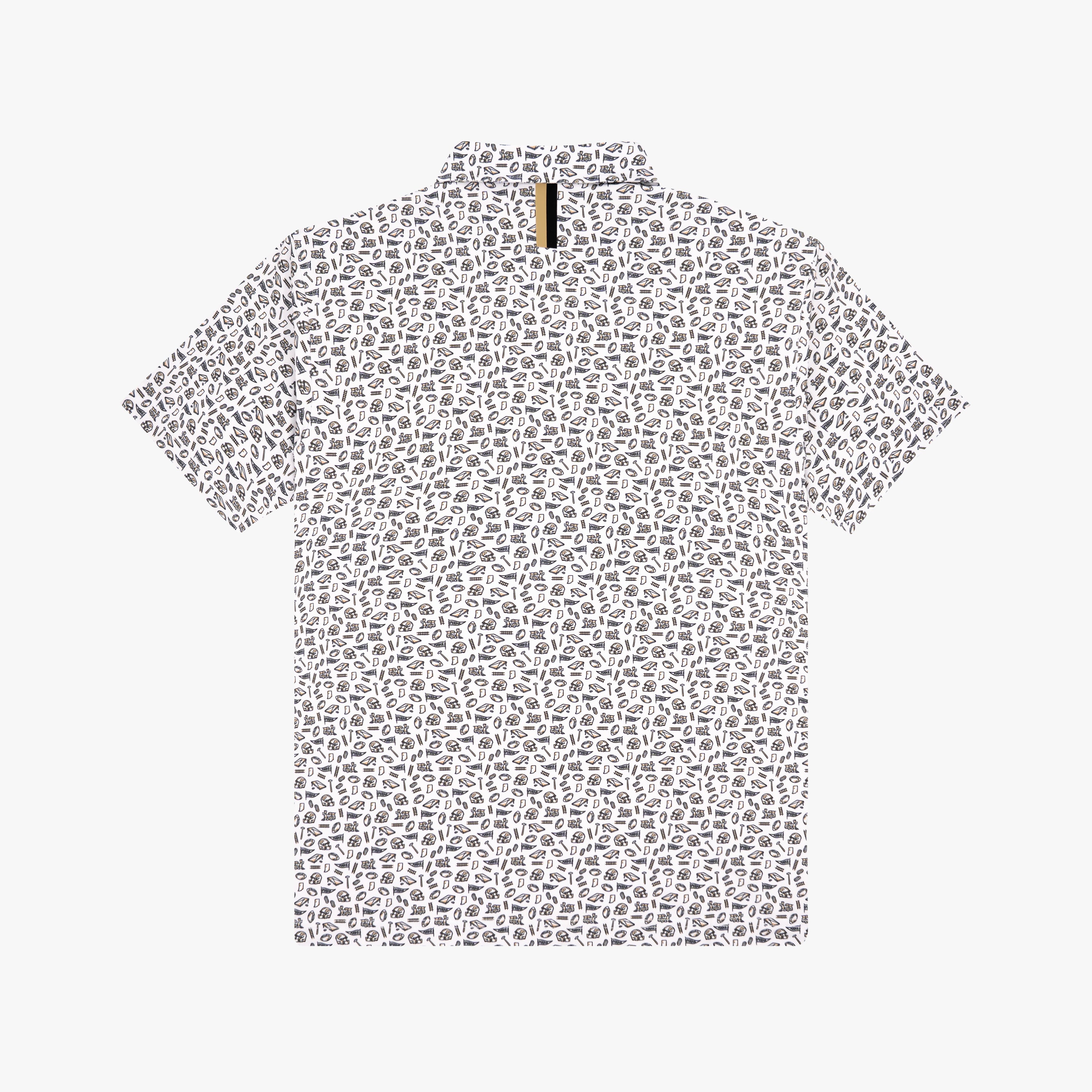 Alternative view of The Youth Purdue Gameday | Collegiate Polo | The Purdue Gameday - White/Black - 1