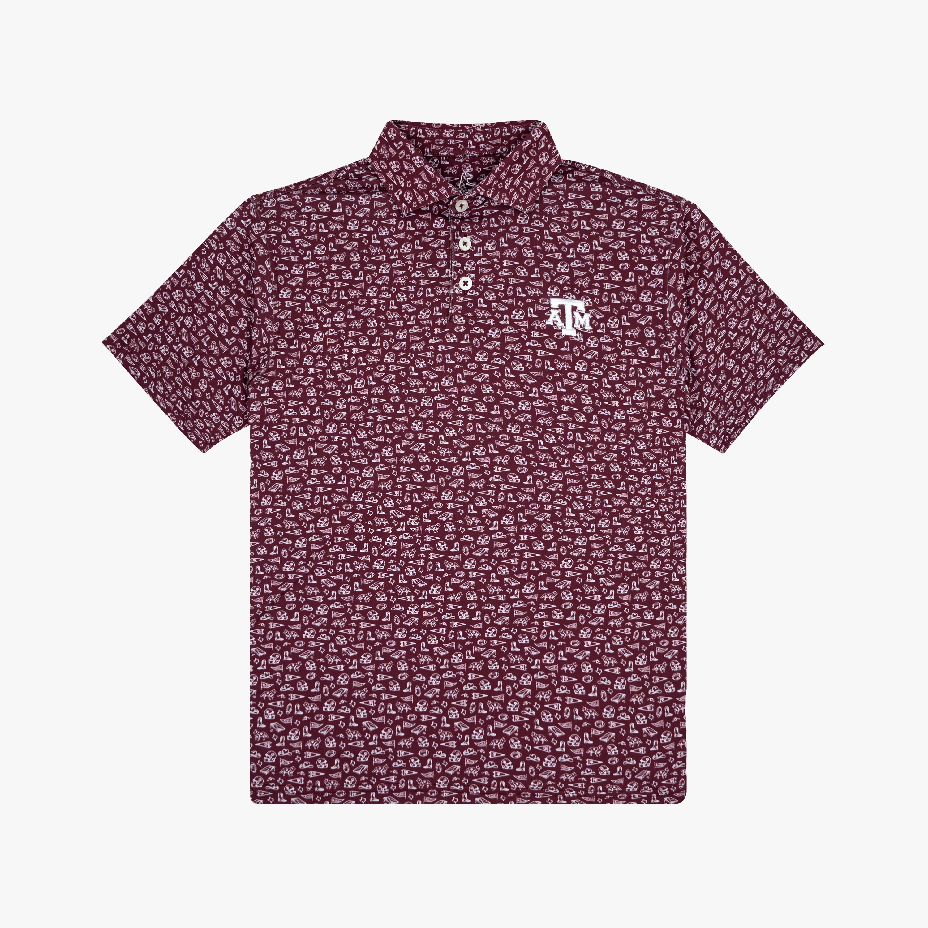 The Youth Texas A&M Gameday 2.0 | Collegiate Polo | The Texas A&M Gameday 2.0 - Burgundy/White - 1