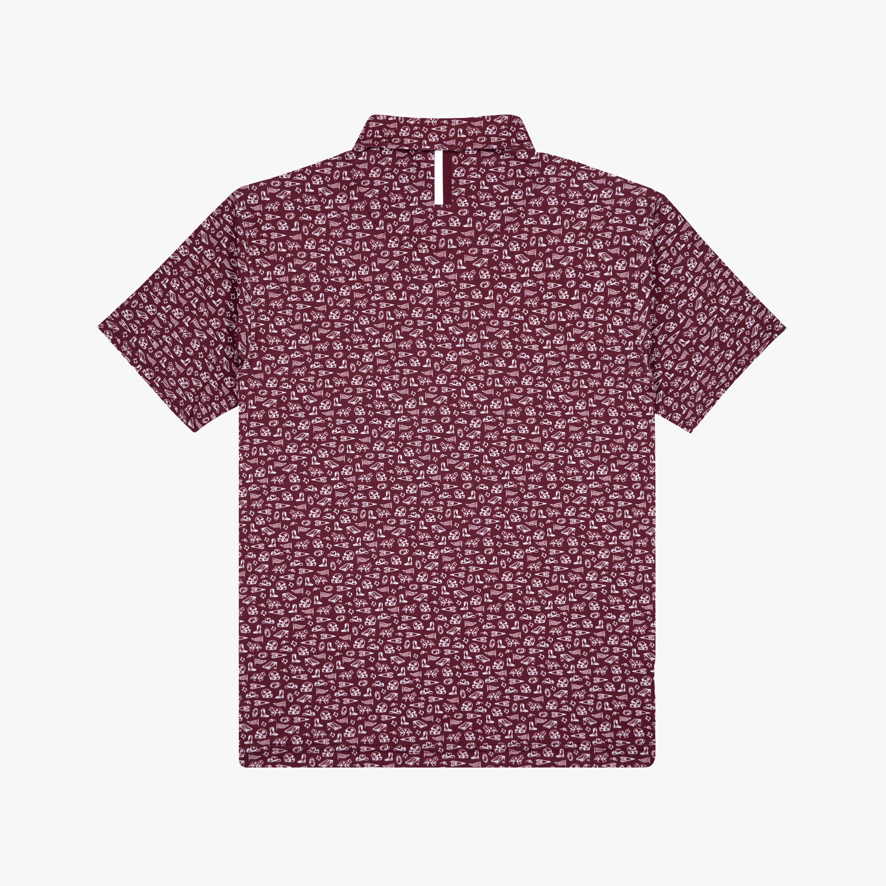 Alternative view of The Youth Texas A&M Gameday 2.0 | Collegiate Polo | The Texas A&M Gameday 2.0 - Burgundy/White - 1