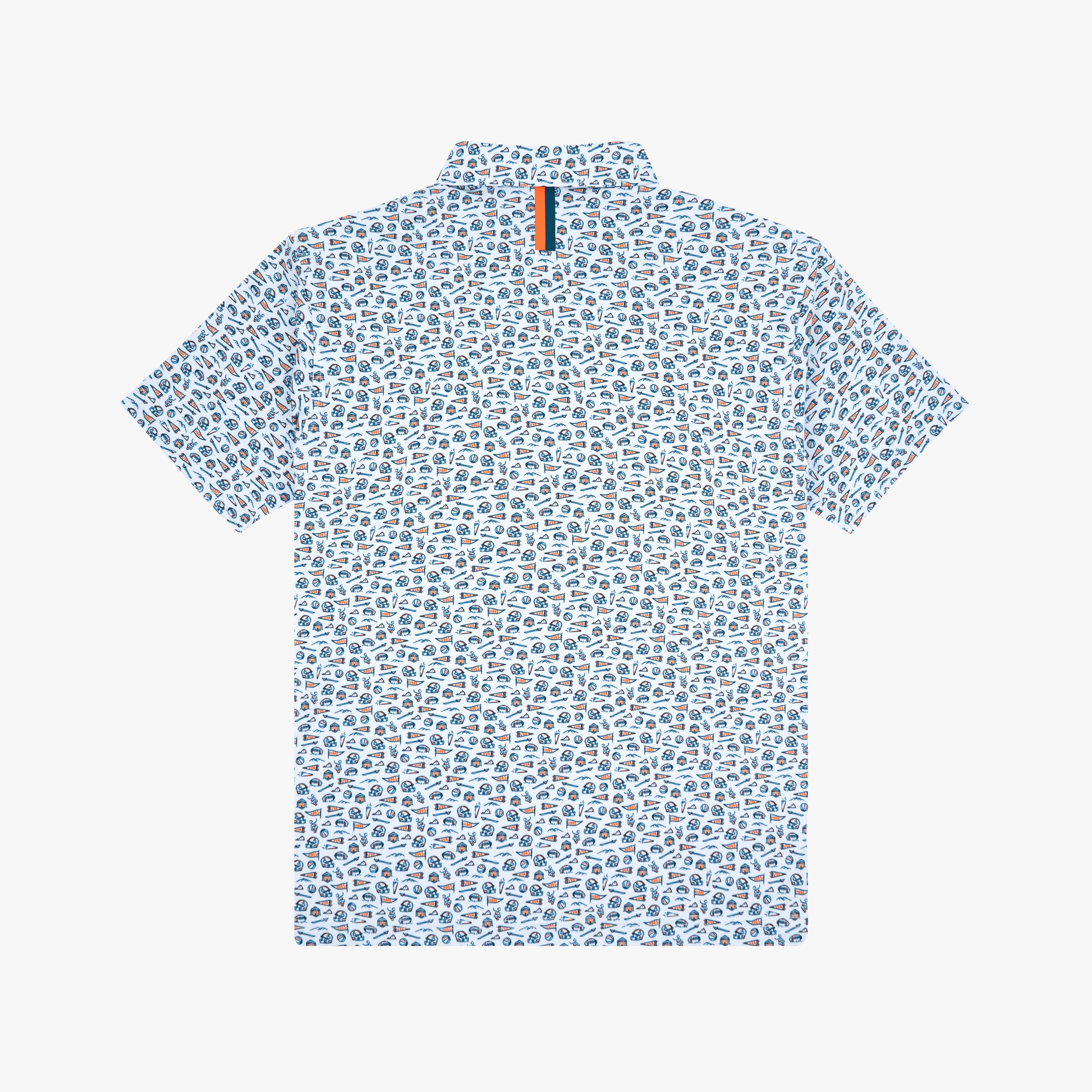 Alternative view of The Youth UVA Gameday 2.0 | Collegiate Polo | The UVA Gameday 2.0 - White/Admiral Navy - 1